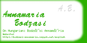 annamaria bodzasi business card